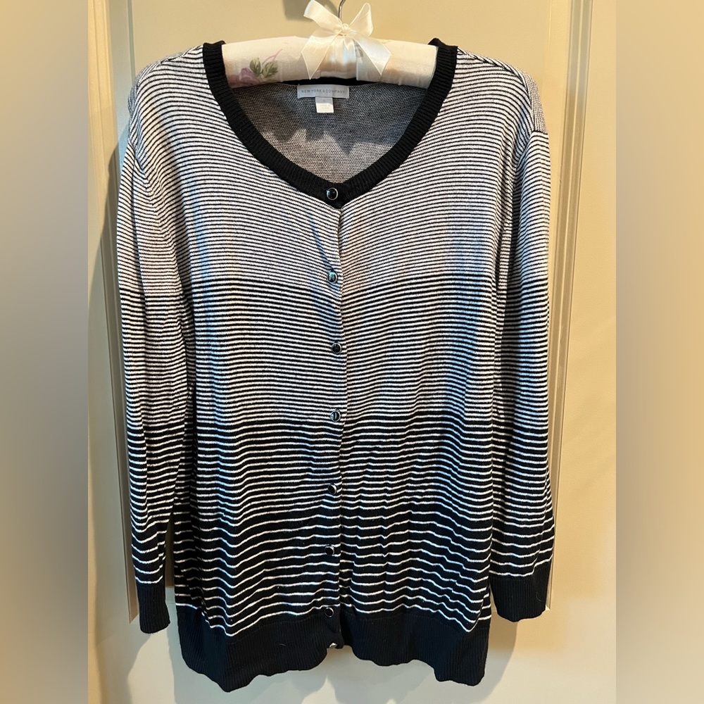 Hombre styled striped sweater. Lightweight and soft. Even cuter when not wrinkly